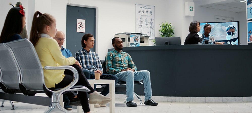 busy clinics with patients